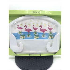 Flamingo Vintage Wood Wall Hanging Paper Towel Roll Holder